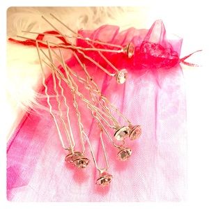 Diamond gem stone Bobby pins